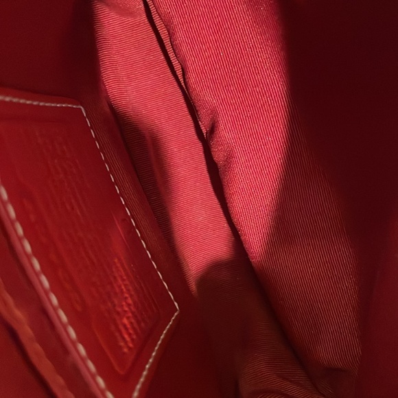 Vintage Y2K Coach signature Demi mini shoulder bag red - Picture 6 of 7